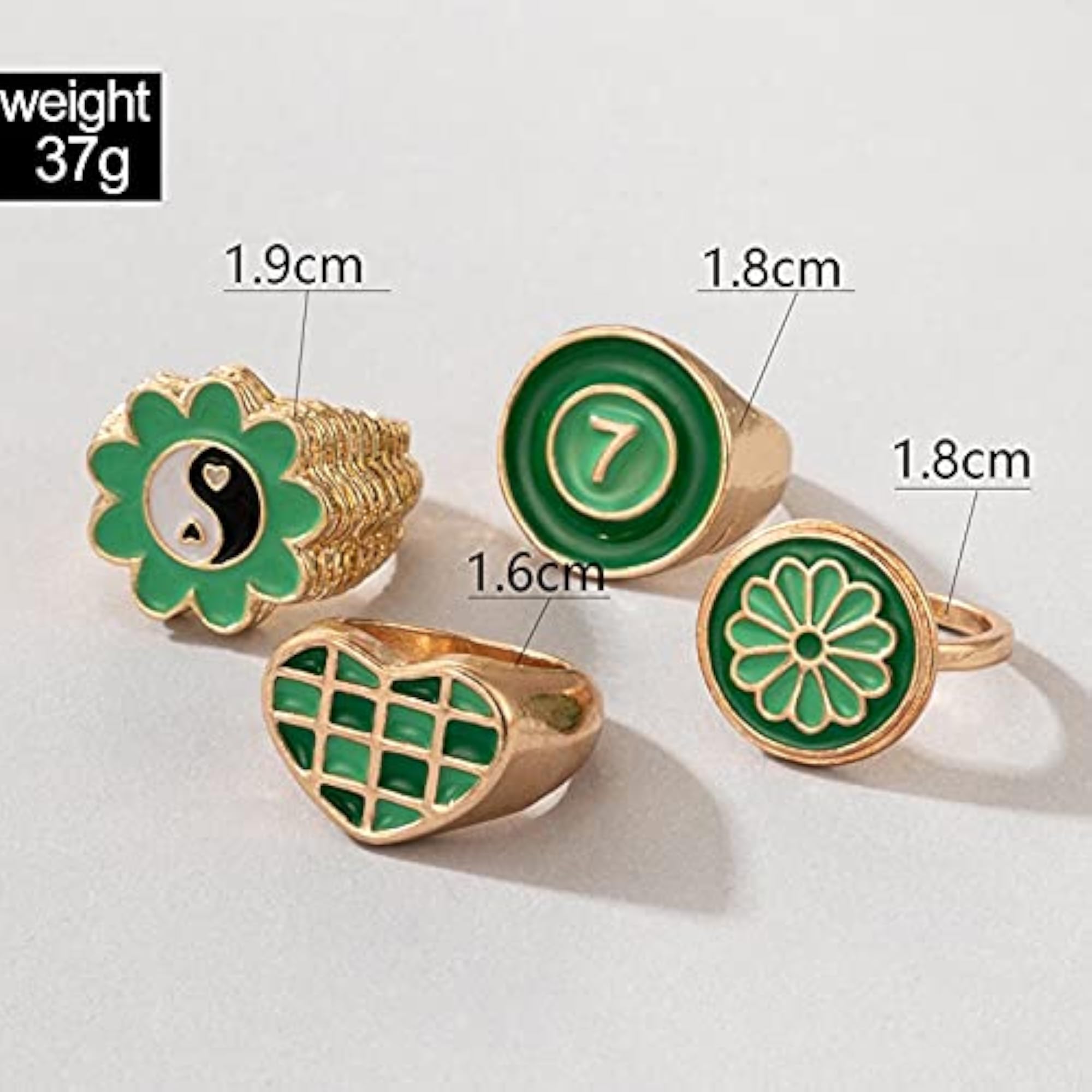 Enamelled Rings Combo for Women (Combo 3)