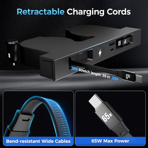 Image of USB Hub for Tesla Model Y Juniper Accessories 2026 & Model 3 Highland 2025 Accessories, Hidden Console Phone Charger Hub Compatible with Apple Watch, Center Interior (2-Type C+Watch Charging)