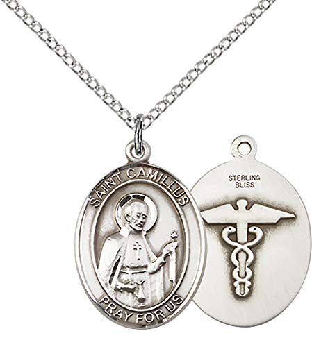 F A Dumont Sterling Silver St. Camillus of Lellis/Nurse Pen with 18