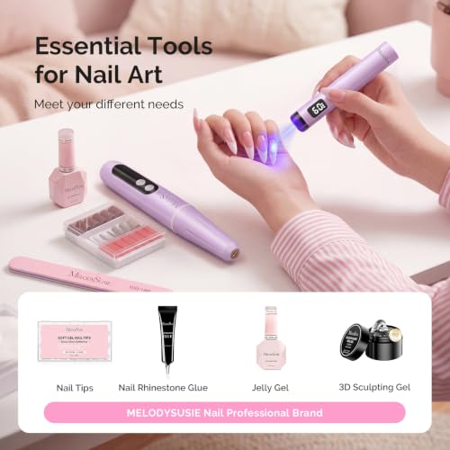 Image of MelodySusie PC90G Cordless Nail Drill & P-Art01R Handheld UV Lamp