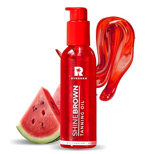 BYROKKO Shine Brown Watermelon Bräunungsbeschleuniger-Öl (145 ml), Bräunungsöl wirksam in der Sonne und im Solarium, superaktives Öl für maximale Bräune 1