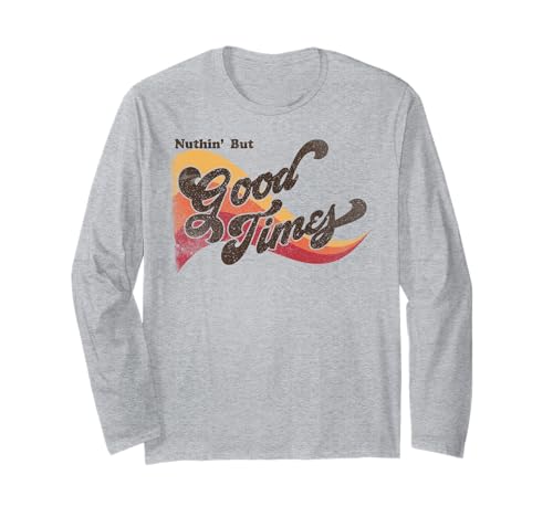 Good Times 70's Vintage Retro design Sensazione Groovy Maglia a Manica