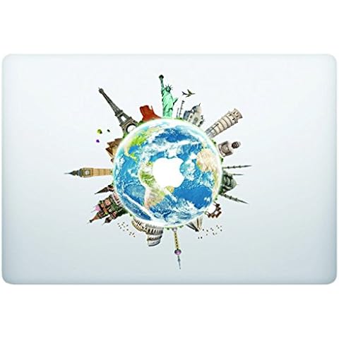Laptop Notebook Computer Sticker Decal - Globe World map - Skins Stickers Cover