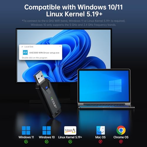 Clé WiFi 6E EDUP pour résoudre les coupures internet sur PC Windows 11 et Linux - 2