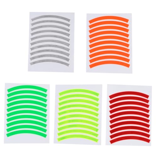 SUPVOX Bicycle Reflective Stickers 5 Pack Reflective Warning Strips Kit for Bike Safety Waterproof Tool- Install