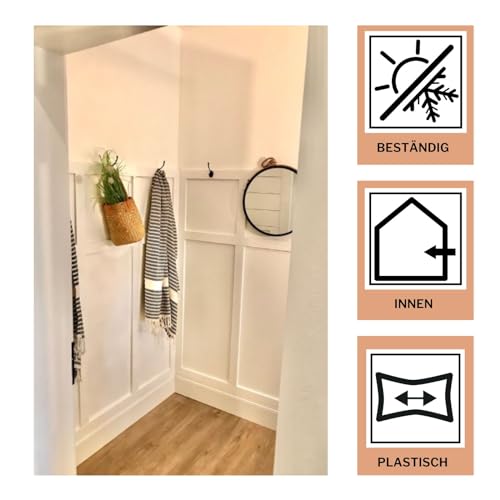 dubaust AMK24 Universal Montagekleber Holz Styropor Stein Zierleisten überstreichbar Acrylatklebstoff 504g/310ml Kartusche Weiss