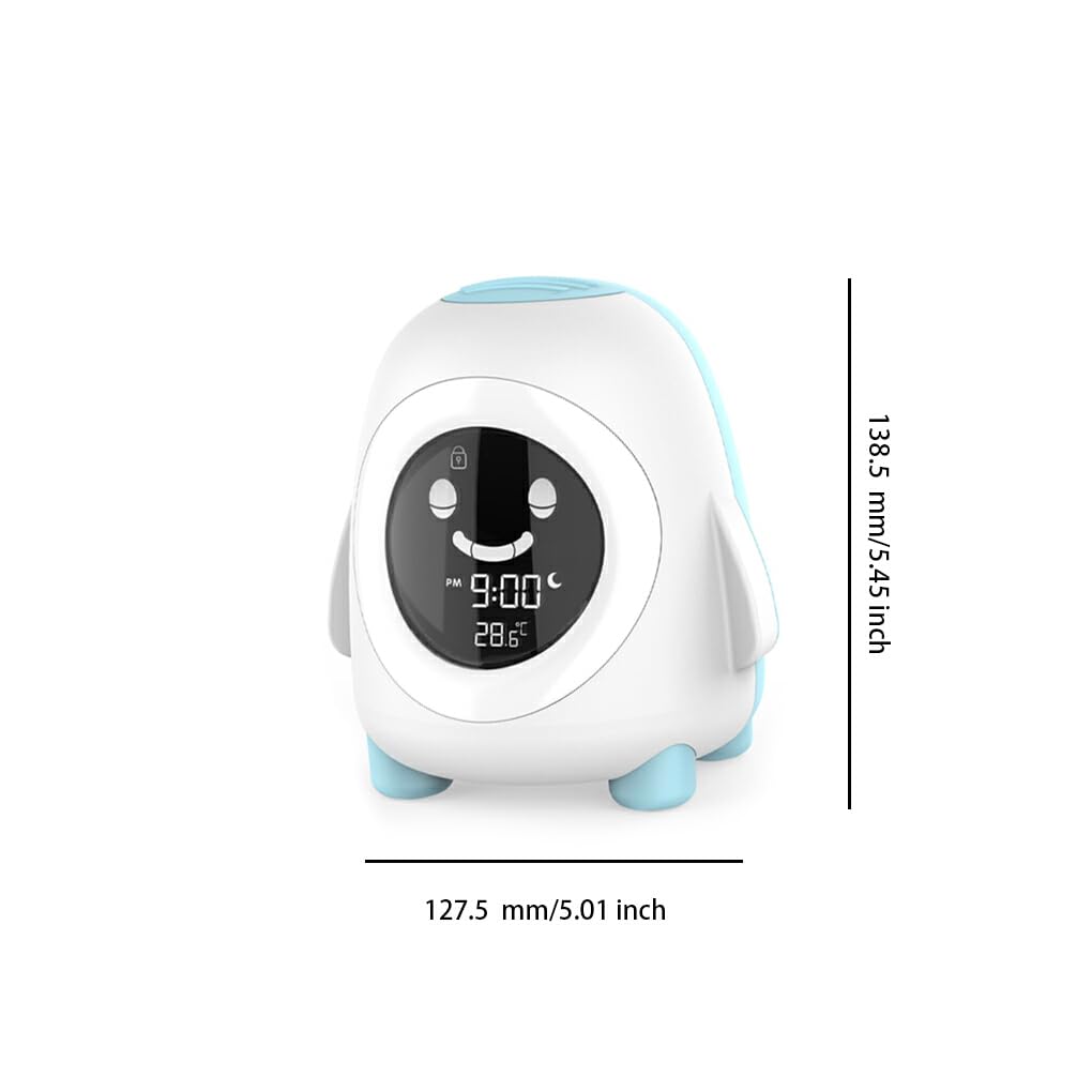 IOIUSKKU Reloj Despertador Digital con Pantalla de Temperatura de Animales de Dibujos Animados para Oficina, guardería, mesita de Noche, Temporizador de Siesta, luz Nocturna