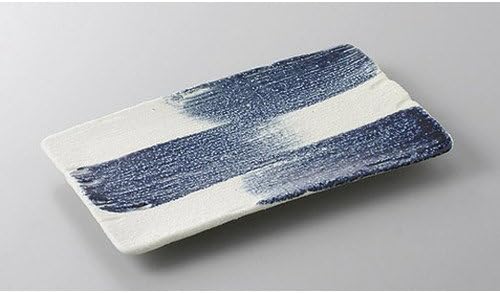 セトモノホンポ(Setomonohonpo) Set of 3, Ruri Tokusa Thick Grilled Dishes [8.5 x 5.2 x 0.8 inches (21.5 x 13.2 x 2.2 cm)] [Ryotei Ryokan Japanese Tableware Restaurant Commercial Utensils Tableware]