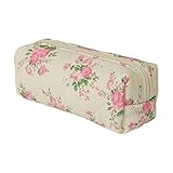 Carry bloom Pencil Pouch Cute Pencil Case for Girls Aesthetic Pencil Bag with Zipper Pen Cases School Supplies Makeup Bag (2 flower pink)