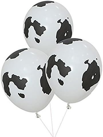 50 Pieces 12inch Animal Cow Print Latex Balloons Childrens Birthday Farm Animal Theme Party Decoration Supplies