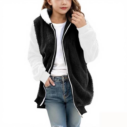 Veste hiver filles contre le froid manteau à capuche peluche zippé manches longues