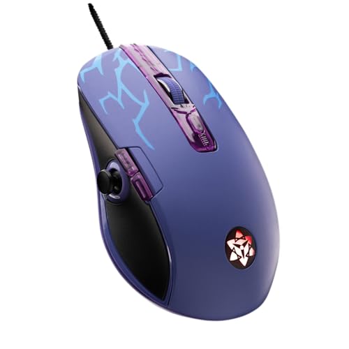 Lexip x Tsume - Souris Naruto Shippuden - Joystick de Pouce analogique - 12 Boutons et Actions programmables - Poids Ajustable - Capteur Optique PAW3327 de 100 Ă 12 000 DPI (Sasuke)