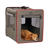 STABIL&DAUERHAFT:Dank robuster, aber dennoch leichter Eisenrahmen ist die Hundetransportbox stabil und leicht. Sie besteht aus wasserabweisendem Oxford-Nylon. Ein Tragegriff sorgen für angenehme Tragevarianten.