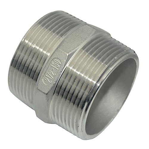 Image of Male x Male Stainless Steel 304 Threaded Pipe Fitting NPT (2-1 /2 inch)