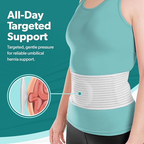 Image of BraceAbility spandex Hernia Belt for Men & Women | Stomach Truss Binder with Compression Support Pad for Abdominal, Umbilical, Navel & Belly Button Hernias - L /XL (New & Improved) Fits 40 inch-60 inch