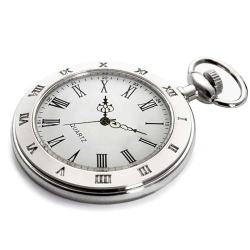 Fogitbok Vintage Pocket Watches for Men with Chains, Analog Pocketwatch for Women Roman No. Gifts for Dad/Grandpa Gifts for Him for Birthday