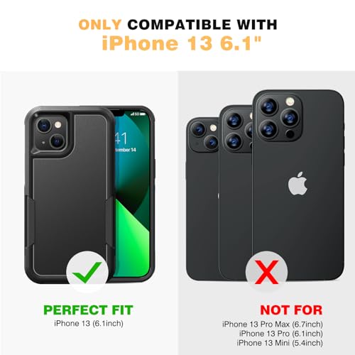 Coque iPhone 13 antichoc intégrale noire avec vitre de protection - 6