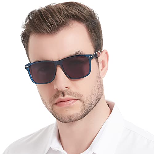 OCCI CHIARI Oversized Polarized Sunglasses for Men Fashion Sun glasses UV400 Protection Glasses for Driving Fishing (Blue)