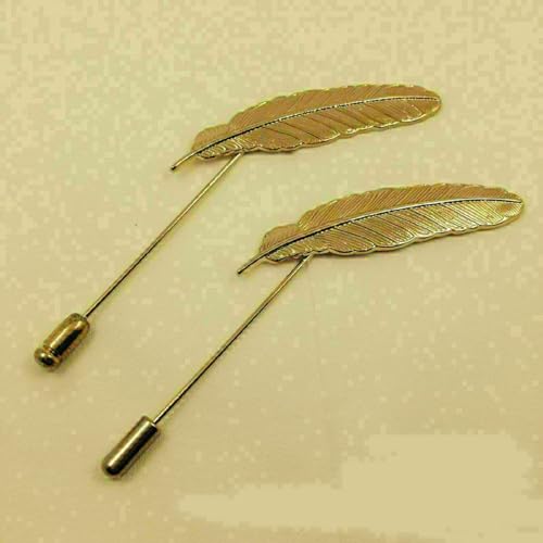 2 Leafy Lapel Pins/Wedding Brooches for Him (CO1105626G)