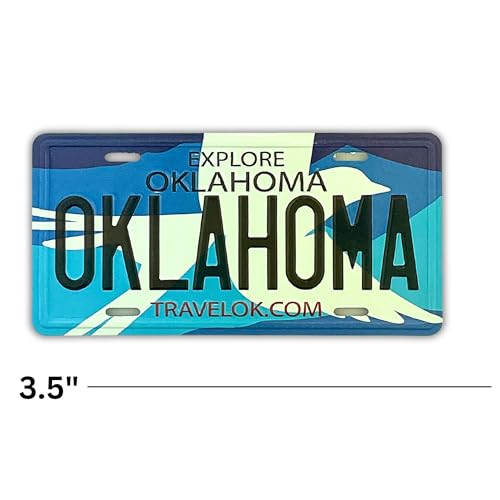 Imán decorativo placa Oklahoma, 3.5 pulgadas miniatura 4