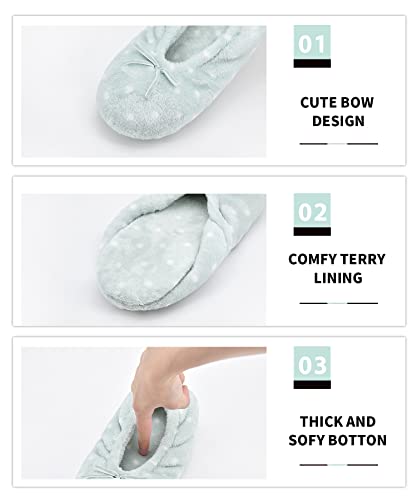 Image of Panda Bros Women's Ballerina Slipper Socks - One Pair Anti-Skid Comfy Warm Ballet Style House Slippers for Indoor Home, Winter, Wedding, and Birthday Gifts for Women