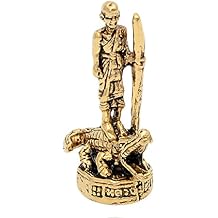 Buddhist Monk on Crocodile Bronze Figurine Statue Amulet