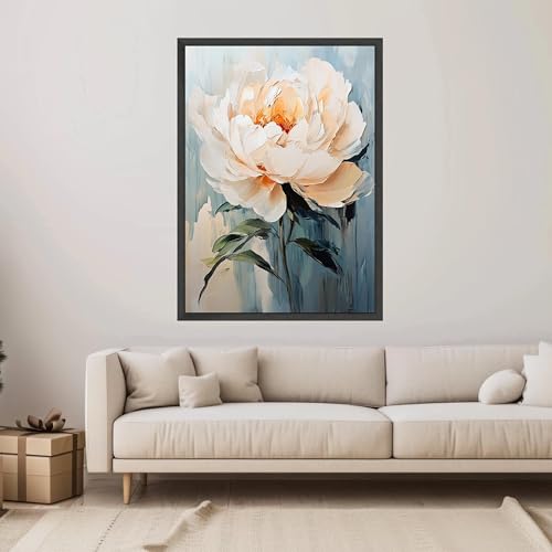 Décoration murale florale haut de gamme pivoine blanche XINBAO