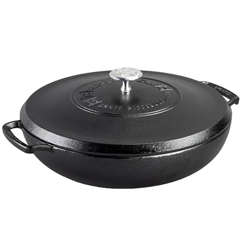 Comparison: Best Cast Iron Braiser 11 Lodge Blacklock 17 Triple Seasoned Cast Iron Braiser with Lid - Dutch Oven with Nonstick Finish - Lightweight Cast Iron Braiser - Dutch Oven Cookware - Cooking Pot with High-Heat Aluminum Knob