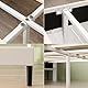 Zinus Piper Bett 180x200 cm - Höhe 30 cm - Gepolstertes Bettgestell mit Kopfteil - Lattenrost aus Holz - Kein Boxspring erforderlich – Dunkelgrau, Off White