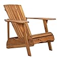 Safavieh Patio Collection Hampton Adirondack Acacia Wood Chair, Natural