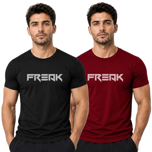 Image of 3Colours RGB Men's Gym Wear T-Shirt - Moisture-Wicking, Quick-Dry, Athletic Fit Workout Tee -Freak