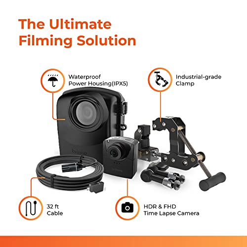 Image of Brinno BCC2000 Plus 4-Pack Construction Camera Bundle | Includes: Full HD TLC2000 Time Lapse Camera, 32-ft Extender Kit, Clamp Mount & Waterproof Case | Cameras for Jobsites | 1-Year Battery | 4-Pack