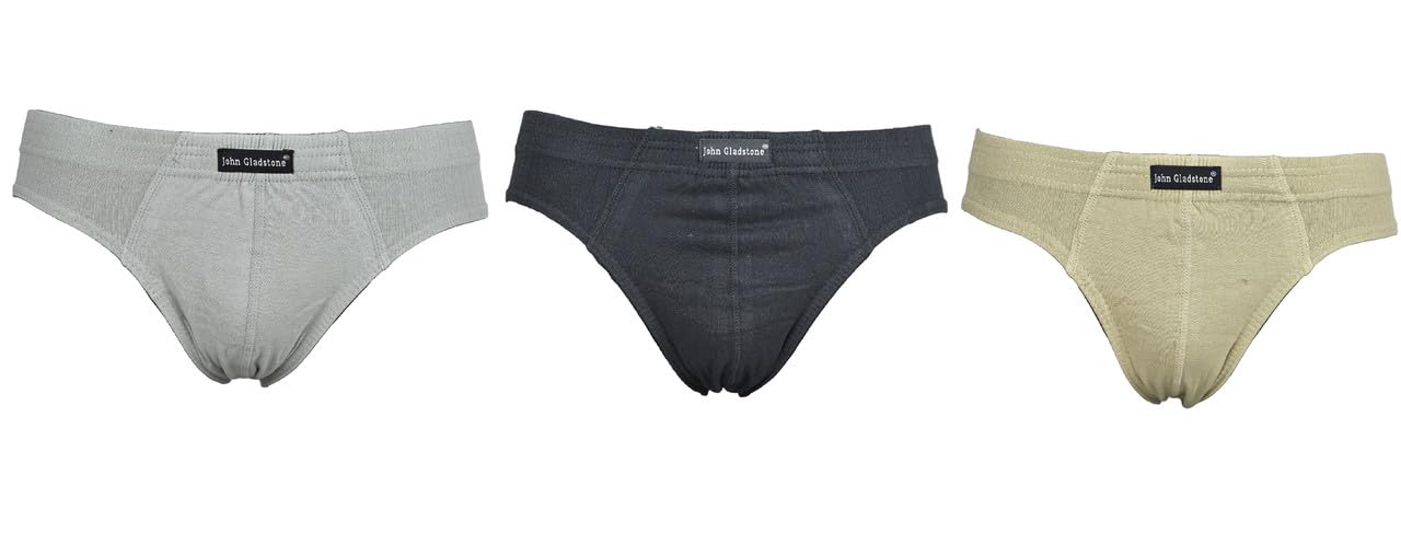 John GladstoneMen's Cotton Inner Elastic Brief - 3 Pack