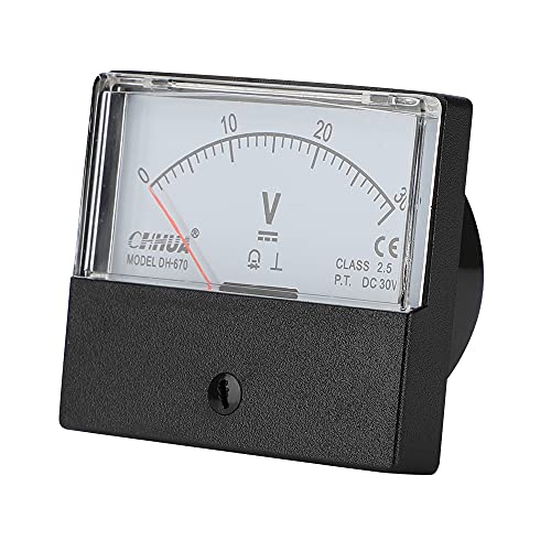Image of Analog Voltmeter DH-670 0-30V DC Panel Volt Meter Gugae Voltage Testing for Circuit Testing Mechanical Equipment