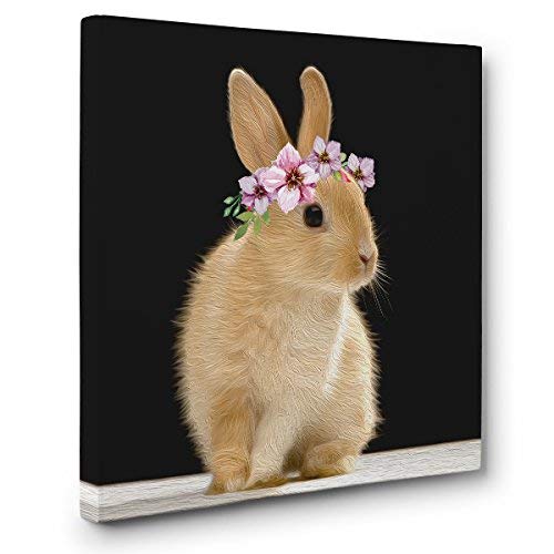 rabbit with flower crown