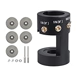 Aluminum Tungsten Electrode Sharpener Grinder TIG Welding Head Tool Open Design with 4 Cut-Off Slot Multi-Angle & Offsets,Horizontal Hole, 5 X Diamond grinding wheel and 2 X Link