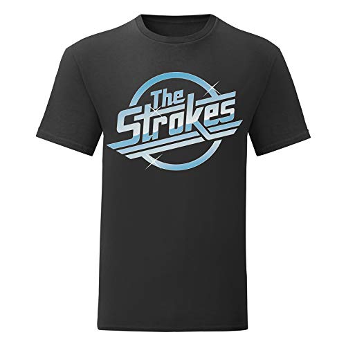 LaMAGLIERIA Camiseta Hombre The Strokes Full Color - Camiseta 100% algodòn, S, Negro