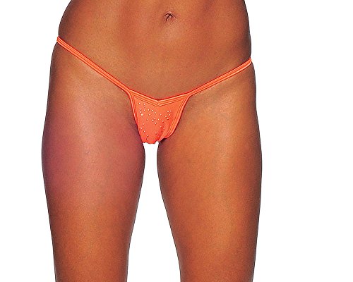 BODYZONE Women's V Front Thong, Coral, One Size