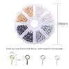 Linsoir Beads 400 Pcs Metal Screw Eye Pins Set 0.55inch/7X14mm Mixed Colors Sturdy Eye Hooks for DIY Jewelry Making Box Packed (Mixed Color 7X14mm) #1