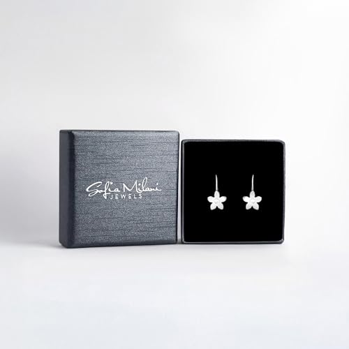 Boucle d'oreille pendante fleur Sofia Milani en argent 925 véritable