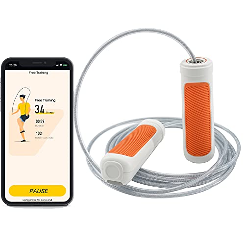 Yueyang Fitness skipping rope adult con análisis de datos de la aplicación, Workout Jump Ropes para gimnasio en casa,cuerda para Saltar ejercicio hombres,mujeres,niños,niñas Cover