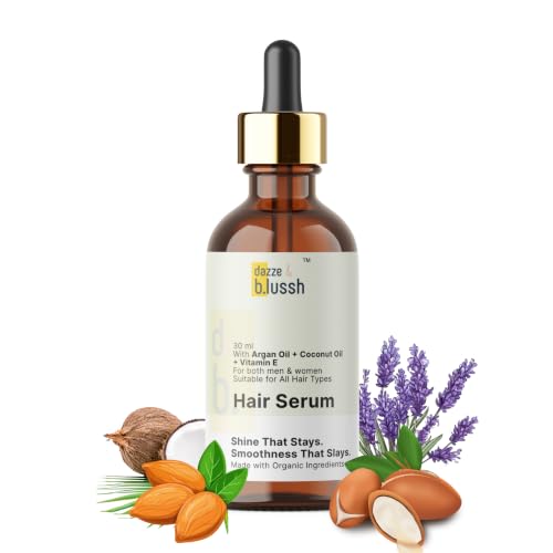 Image of Hair Serum Oil for Shine, Smoothness & Frizz Control | Lightweight Non-Sticky Hair Oil Serum with Coconut, Argan, Almond - 30 ml