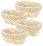 Ovaler Brotgärkörbchen für Brotbacken, 20,3 cm, 4 Stück