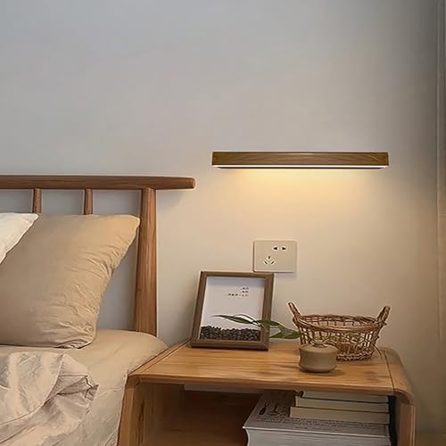 LED interior apliques de pared madera 40cm para iluminación de pasillo y espejo 7