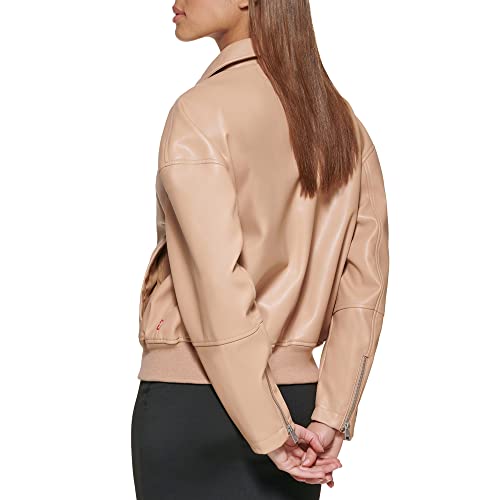 Image of Levi's Women's Faux Leather Bomber With Laydown Collar