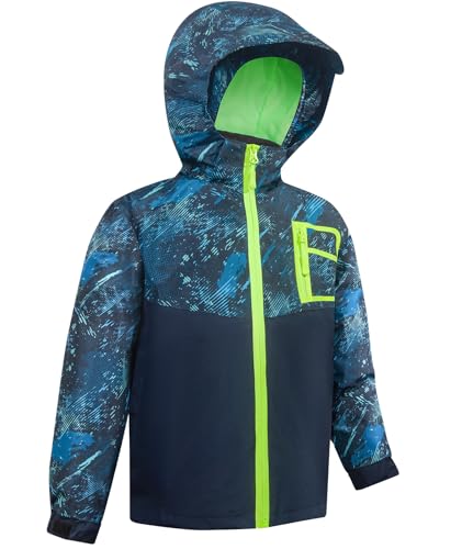 SWISSWELL Kids Rain Jacket Youth Boys and Girls Lightweight Waterproof with Detachable Hooded Raincoat