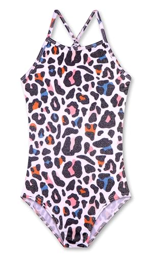 Image of LUOUSE Swimwear for Girls Swimsuits Quick Dry Cross-Back Adjustable Strap Bathing Suit for Kids 2-13 Years