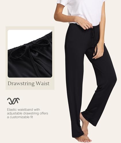 GYS Bamboo Viscose Women's Pajama Pants, Lightweight Comfy Casual Lounge Yoga Pants, Pj Bottoms Sleep Pants with Drawstring3