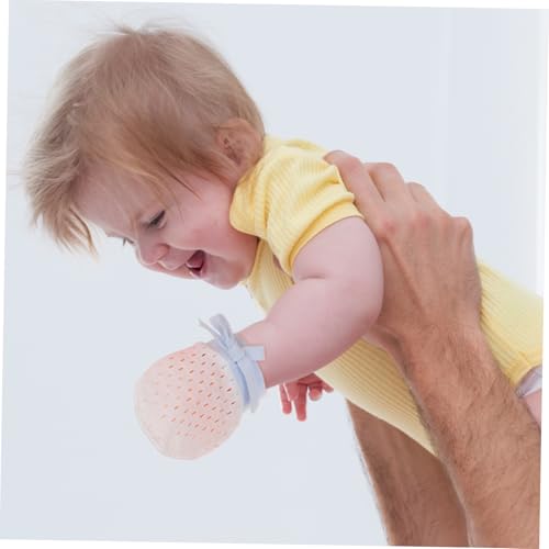 1Pair Gloves Scratch Mittens with Drawstring Soft Gentle Protector for Months Boy Girl Comfortable Safety Mittens for Boys4