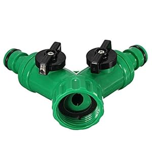 Sytauuan Schroef Slang Pijp Splitter 2-weg Connector Adapter Tuin Tool Quick Turn Off Tap – Groen